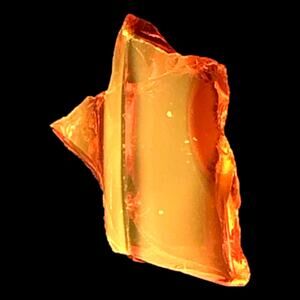 Ruby‎ Amberina Art Glass Cullet Glowing Uranium Slag Glass #4GS80